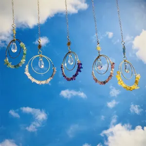 Custom Dream Catcher K9 Kristal Sun Catcher Hiasan Taman Kristal Gantung Luar Ruangan