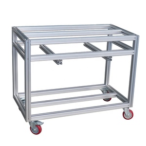 Usine directe robuste 3 niveaux chariot à outils roulants chariot de rangement utilitaire en métal avec tiroir pour garage <span class=keywords><strong>atelier</strong></span> étagère en aluminium - Product Image 3