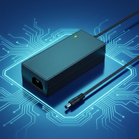 Adaptateur d'alimentation 12V5A DC 60W avec protection OTP, câble rétractable et conception écologique pour utilisation sur moto/scooter