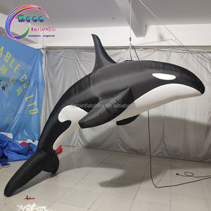 Baleine tueuse gonflable décorative suspendue de 3 mètres de long - Product Image 1