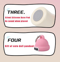 Gobelet isotherme 850 ml en acier inoxydable 316, double usage, avec poignée ergonomique, motif dessin animé, base silencieuse, logo personnalisé, vente en gros, cadeau haut de gamme
