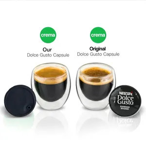Filtres à café réutilisables Icafilas pour machine <span class=keywords><strong>Lumio</strong></span>, filtres en acier inoxydable <span class=keywords><strong>Gusto</strong></span> Maker, dosettes filtrantes en acier inoxydable avec couvercle en silicone - Product Image 5