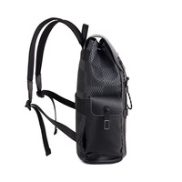 Sac à dos en cuir pour homme avec logo personnalisé, sac à dos vintage à cordon pour ordinateur portable, sac à dos imperméable pour homme de grande capacité pour les voyages d'affaires