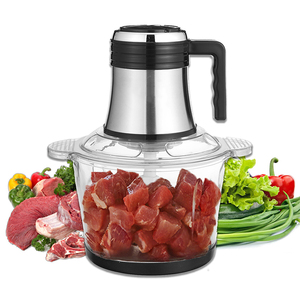 Procesador de alimentos multiusos portátil casero, tazón de acero inoxidable de vidrio eléctrico, <span class=keywords><strong>picadora</strong></span> de carne - Product Image 1