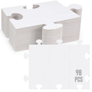Grandes pièces de <span class=keywords><strong>puzzle</strong></span> blanches vierges en vrac pour dessiner et créer votre propre <span class=keywords><strong>puzzle</strong></span> géant, double feuilles de papier blanches vierges - Product Image 1