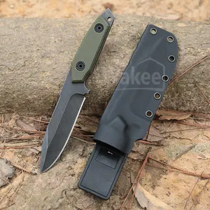 Yangjiang Customized 14c28n Jungle Hunting Green G10 Survival Camping Knife Fixed Blade Knife with Kydex Sheath