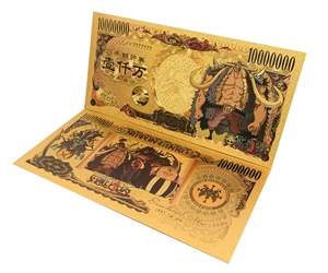 Figurine d'<span class=keywords><strong>action</strong></span> classique d'anime japonais One Piece, Yen Luffy, cartes à collectionner, billet de banque en or pour souvenir, décoration de la maison, cadeaux - Product Image 4