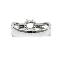 Bague de fiançailles classique en or blanc massif 18 carats de haute qualité avec halo de diamants véritables de forme ronde pour femme, idéale pour mariage et soirée