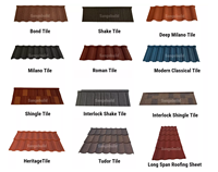 Tuiles de toiture en acier revêtues de pierre rouge colorée de Nouvelle-Zélande / Feuilles de toiture métalliques pour projets de maisons en Éthiopie et en Somalie
