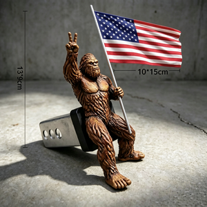 Cache-<span class=keywords><strong>attelage</strong></span> Bigfoot patriotique résistant aux intempéries, accessoire en résine durable pour camion et SUV, <span class=keywords><strong>d</strong></span>écoration patriotique pour <span class=keywords><strong>attelage</strong></span> Bigfoot - Product Image 3