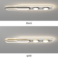 Lampe de plafond longue et simple pour couloir, design créatif en fer, éclairage LED, décoration intérieure