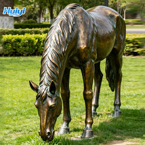 Özel yapılmış açık bahçe dökme bakır hayvan heykelleri, satılık metal dekoratif bronz at heykeller - Product Image 3