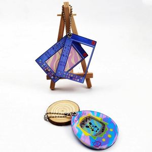 Wholesale Custom Printed Acrylic Game Boy Image Charms Acrylic Charm Hologram <b>Keychain</b> - Product Image 1