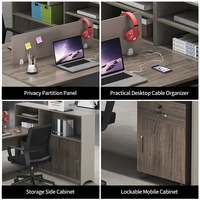 Bureau bureau personnel bureau simple moderne écran station casier partition employé bureau d'ordinateur