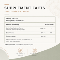 Leeuwenmanenextract vloeibare druppels supplement fruitlichaamformule voor dagelijkse cognitieve focus en welzijnsondersteuning Plus