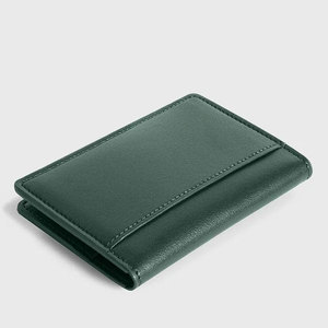 New Design High Quality Genuine Leather Eco-Friendly Short <b>Card</b> <b>Holder</b> Custom Logo Multi Folded Design Business Use Canvas - Product Image 6