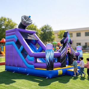 WINSUN Giant Space Rocket Inflatable Bounce House with <b>Slide</b> & Climbing Wall for Kids Outdoor Playground Equipment - Product Image 4
