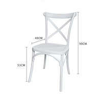 Chaise de mariage vintage luxueuse et classique, durable, en plastique PP et métal, mobilier professionnel pour hôtel, restauration, banquet, utilisation en extérieur