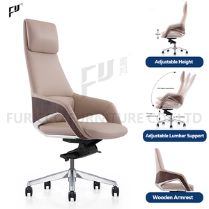 Venta al por mayor de lujo ergonómico moderno giratorio Manager silla de oficina ajustable para el trabajo ejecutivo de cuero genuino sillas de oficina - Product Image 3