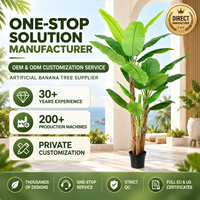 Grand Faux Bananier, Emballage KD, Plante Tropicale au Toucher Réel, Ignifuge et Anti-UV, Pour Projets, Anniversaires, Aménagement Paysager, Vente Directe Usine