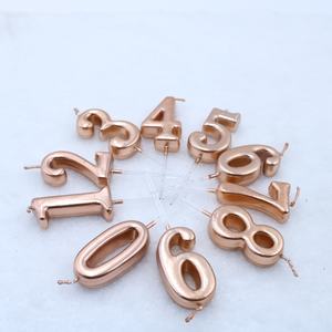 Hotsale Glitter Powder Golden Birthday Cake Decoration Little Glitter Number Candles Rose Gold - Product Image 1