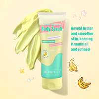 Groothandel Veganistisch Whitening Exfoliërende Suiker Vochtinbrengende Bessen Bananenmelk Fruit Ijs Body Scrub
