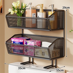 Modern Corner Toilet Rack with Multi-Function Storage for Bathroom Vanity Supplies - Product Image 5