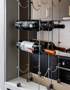 Étagère à Vins Prix Usine, <span class=keywords><strong>Suspension</strong></span> Câble 1,5mm, Porte-Bouteilles Mural, Système Flottant à Câbles pour Vins - Product Image 4