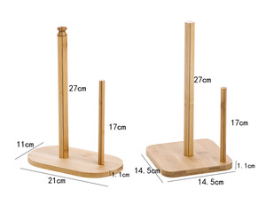Portarotolo Moderno in <span class=keywords><strong>Legno</strong></span> per Cucina e Sala da Pranzo, Organizzatore Sostenibile per Rotoli con <span class=keywords><strong>Porta</strong></span> Pellicola Alimentare e <span class=keywords><strong>Porta</strong></span> Salviette - Product Image 6