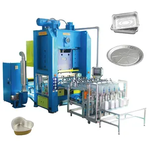 Disposable Aluminum Takeaway Meal Box Packaging Container Aluminum Barbecue Tray Automatic Punch Machine