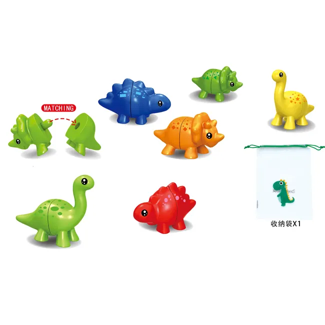 Dinosaurus 11 buah mainan sepasang untuk pendidikan anak dini Pencerahan matematika kognitif mainan pola digital