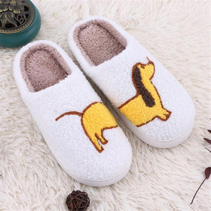 Custom Cute Winter Warm Fuzzy Plush Fuzzy House Dachshund <strong>Dog</strong> Cat Animal Plush <strong>slippers</strong> <strong>for</strong> Women - Product Image 6