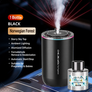 Difusor de Perfume Inteligente Portátil para Automóvil de 50 ml, Nebulizador Purificador de Aire para Automóvil con Luces de Colores, Difusor de Aroma para Automóvil - Product Image 1