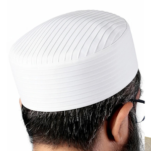 Chapeau de prière musulman léger pour homme, tricoté et respirant, casquette Kufi islamique pour la mosquée, les occasions religieuses et le quotidien - Product Image 3