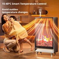 Ventilateur USB portable sur pied avec élément chauffant PTC, thermostat réglable, protection contre la surchauffe, protection contre le renversement, télécommande