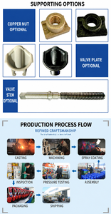Vanne à opercule rainurée en fonte ductile avec noyau en laiton, signalisation non-ascendante, pour système d'incendie manuel DN50-DN300, tige ascendante - Product Image 2