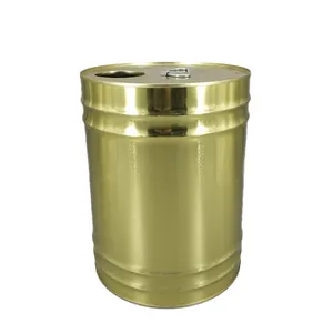 20 liter pelumas logam ember minyak drum Pail timah tertutup atas ember minyak ketat kepala barel dengan tutup cerat fleksibel