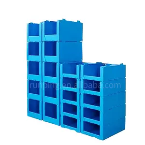Factory Folding Plastic Corrugated Box Plastic Warehouse Storage Picking Bins