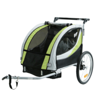 Usine 3-en-1 Double 2 Siège Vélo Vélo Remorque Jogger Poussette pour Enfants Enfants