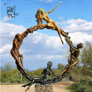 BLVE Décoration Nature Taille Art Moderne Métal Laiton chasse Godness Statues Femme Bronze <span class=keywords><strong>Artemis</strong></span> Sculpture - Product Image 4