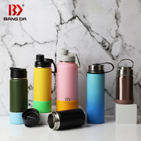Nouvelle conception de bouteille d'eau en acier inoxydable avec logo personnalisé, portable, pour le sport, avec logo de marque OEM
