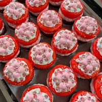 Squishy gâteau fraise fait main, jouet anti-stress en forme de cœur, squishy dessert mignon pour ASMR