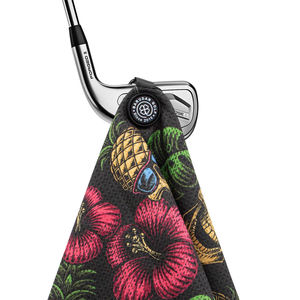 Serviettes de golf en microfibre gaufrée, nouveau design imprimé, avec logo personnalisé et clip magnétique - Product Image 1
