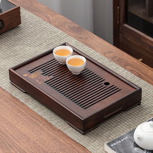 Bamboo <b>Tea</b> Tray Square With Drain For Kung Fu <b>Tea</b> <b>Set</b> Afternoon <b>Tea</b> Use - Product Image 4