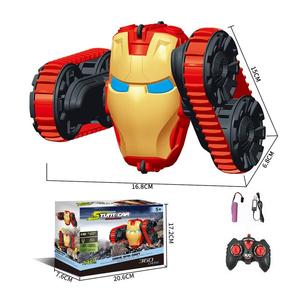 PANDAS 1/12 Voiture télécommandée cascadeuse Ironman <span class=keywords><strong>Spiderman</strong></span> avec lumière LED jaune, télécommande incluse, cadeau pour enfant - Product Image 5