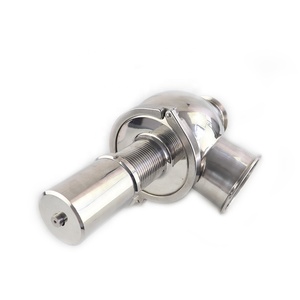 Válvula de seguridad de vapor de acero inoxidable higiénica de grado alimenticio sanitario <span class=keywords><strong>CHYNA</strong></span> PN10 abrazadera soldadura SMS DIN 3A RJT válvula de seguridad de ángulo de unión - Product Image 4