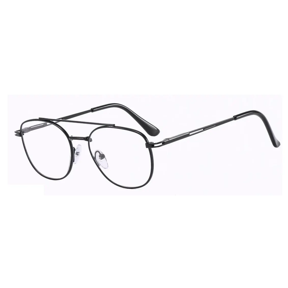 SH kacamata kaca polos bisnis wanita, bingkai kacamata Logo kustom rangka logam optik modis