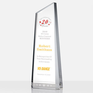 Trofeo <span class=keywords><strong>de</strong></span> <span class=keywords><strong>Cristal</strong></span> Tallado <span class=keywords><strong>de</strong></span> Alta Calidad con Letras Personalizadas, Columna Cuadrada Transparente, Estrella <span class=keywords><strong>de</strong></span> Cinco Puntas, HF-989, Premios Anuales - Product Image 5