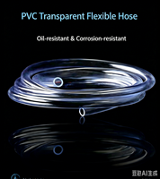 Tuyau flexible en PVC transparent de plusieurs tailles, tube en plastique transparent pour l'eau, tube souple en PVC pour le transport d'eau et de liquides, irrigation