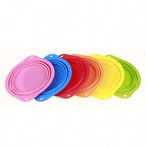 Factory Direct Fashion Waterproof Non-Slip Foldable Silicone Silk <b>Screen</b> Printed Pet Dog Feeding Bowl - Product Image 3